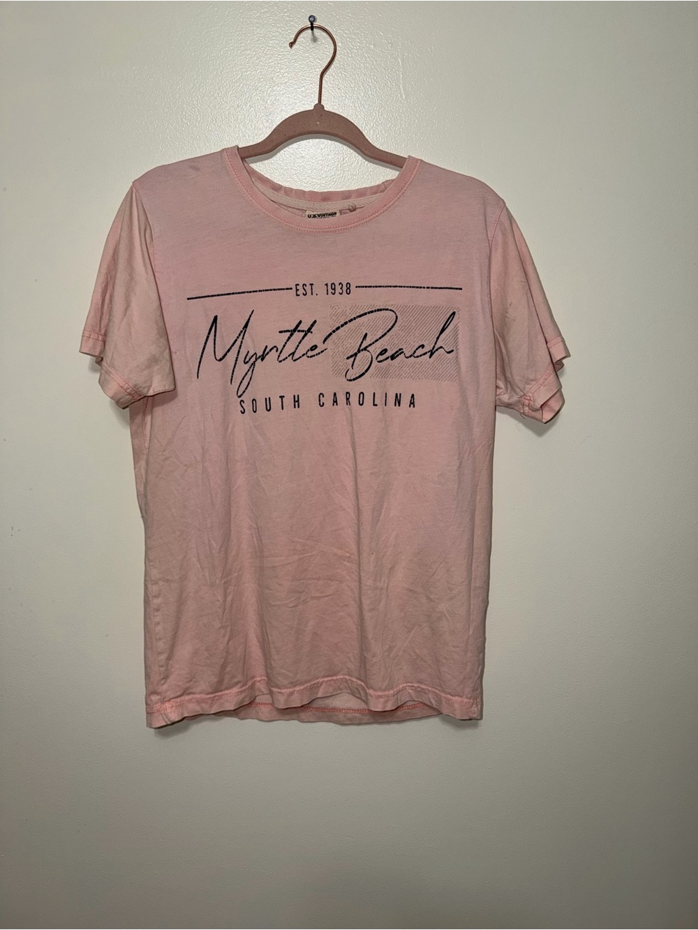 Myrtle Beach South Carolina Graphic Tee - Pink Short Sleeve